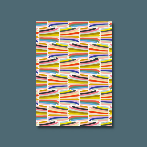 Multicolor strokes on white