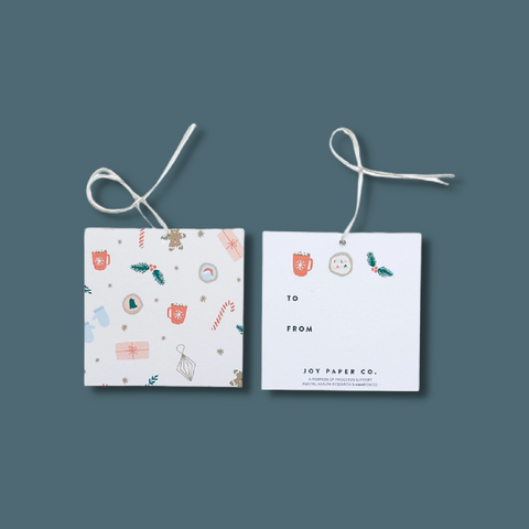 Holiday things on white background