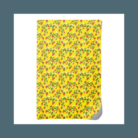Strawberry Patch Wrapping Flat Sheet