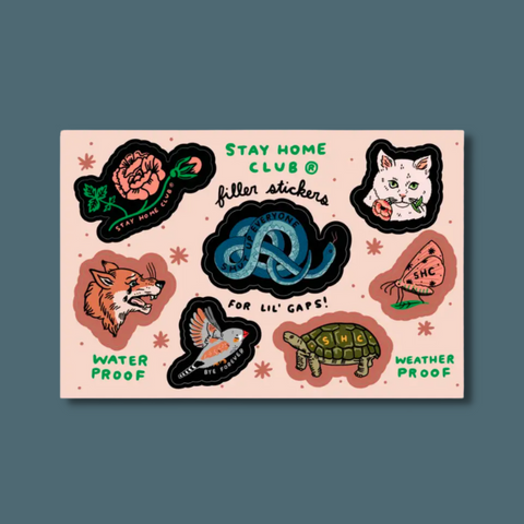 Sheet of small stickers