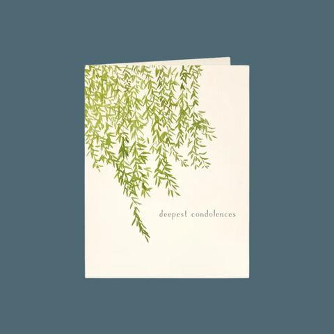 Deepest Condolences Weeping Willow Sympathy Card