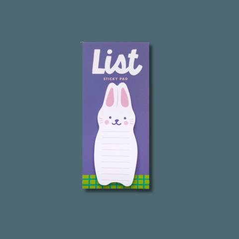 Bunny List Pad Sticky Notes
