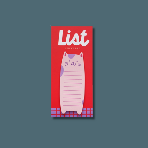 Cat List Pad Of Sticky Notes