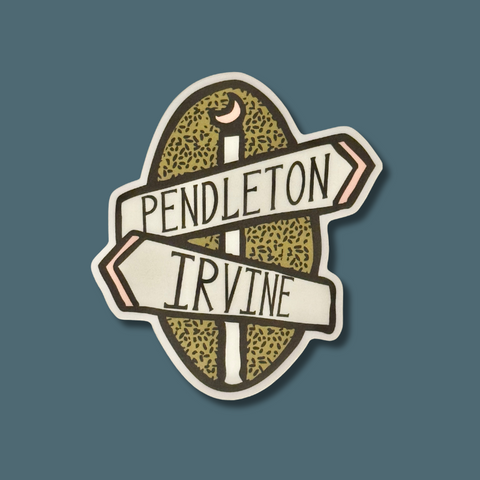Village Street Sign Sticker