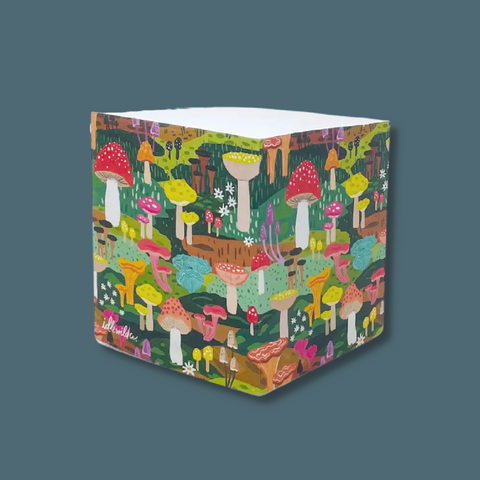 Block pad with mushrooms on the side