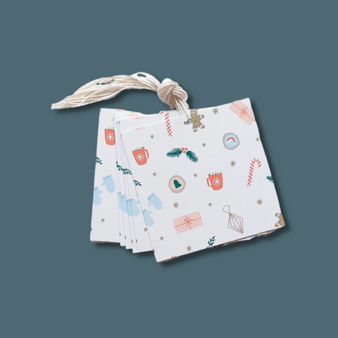 Holiday things on white background