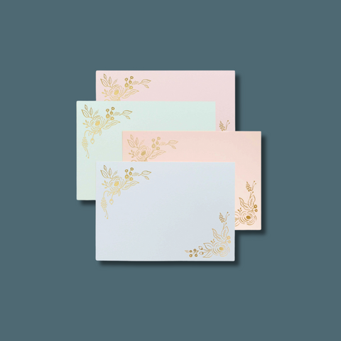 Multicolored stationery cards