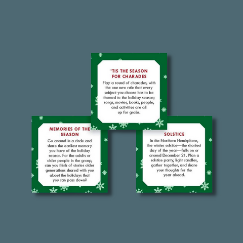 Examples of activity cards