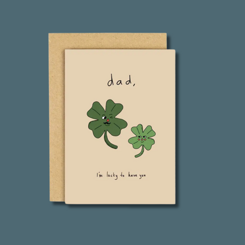 Lucky Clover Father's Day Card
