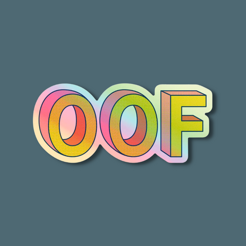 Pink and green text