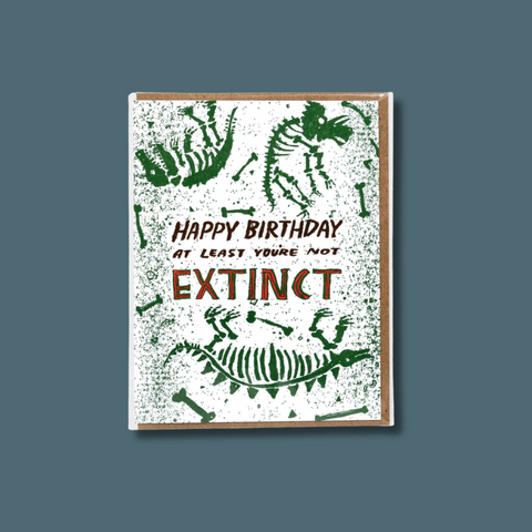 Dinosaur Extinct Birthday Card