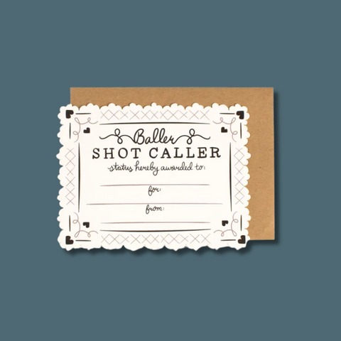 Shotcaller Certificate Card