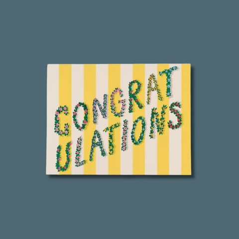 Flowers Congratulations Card