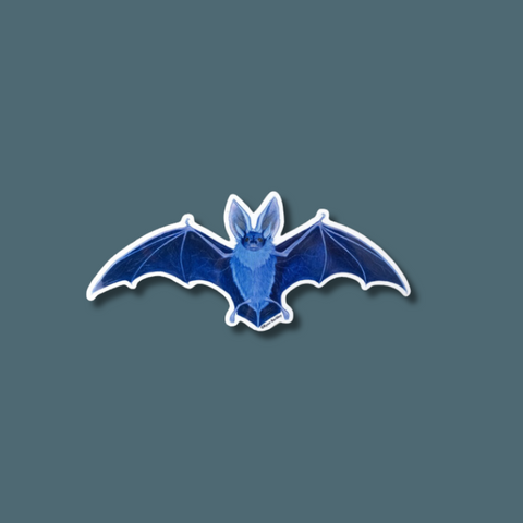 Blue Bat Vinyl Sticker