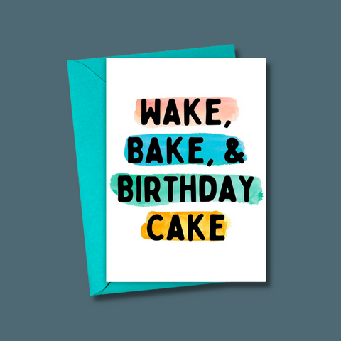 Black text over color smears