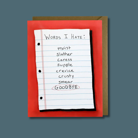 Worst Words Goodbye Card