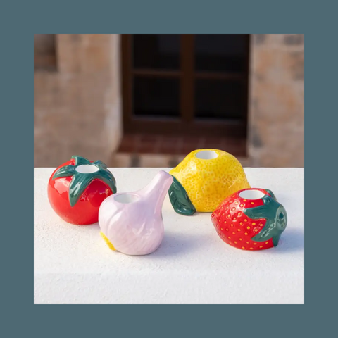 Strawberry Ceramic Candle Holder