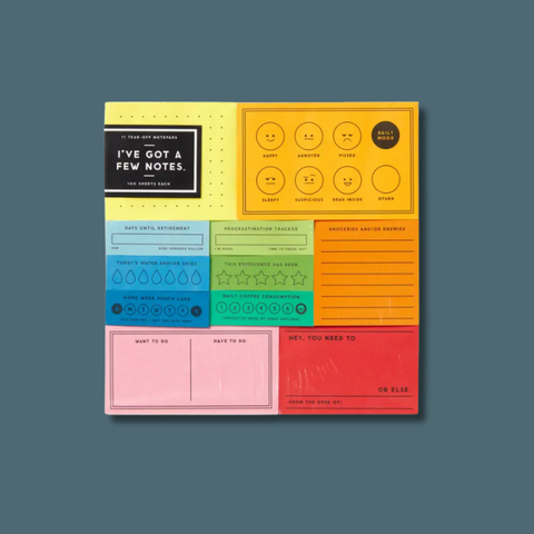 I've Got A Few Notes Tear-Off Notepad Set