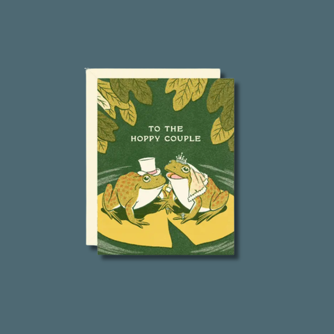 To The Hoppy Couple Frog Card