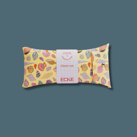 Seashells Yellow Sunglasses Case