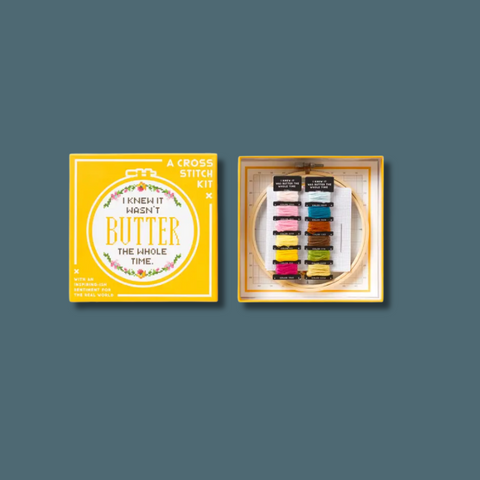 I Knew It Wasn't Butter Cross Stitch Kit