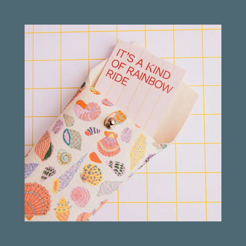 Seashells Yellow Sunglasses Case