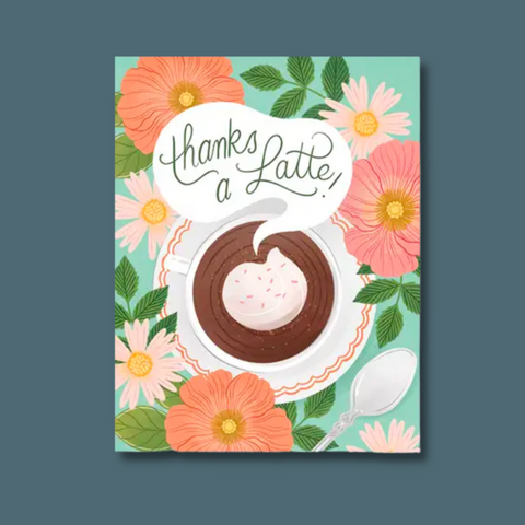 Latte and flowers