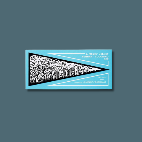 Small Victory Pennants Magic Velvet Coloring Set