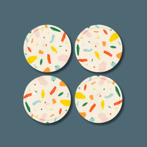 Party Bamboo Coaster Set