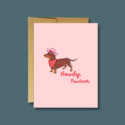 Weiner dog in a cowboy getup