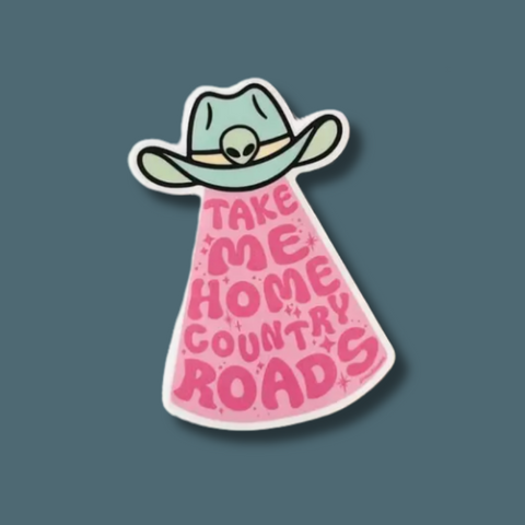 Cowboy Alien Sticker