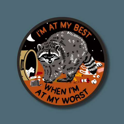 Raccoon in the trash