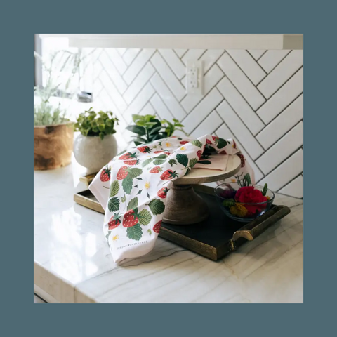 Strawberry Patch Tea Towel