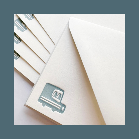 Mail Truck Notecard Set