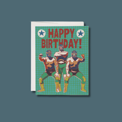 Luchador Birthday Greeting Card