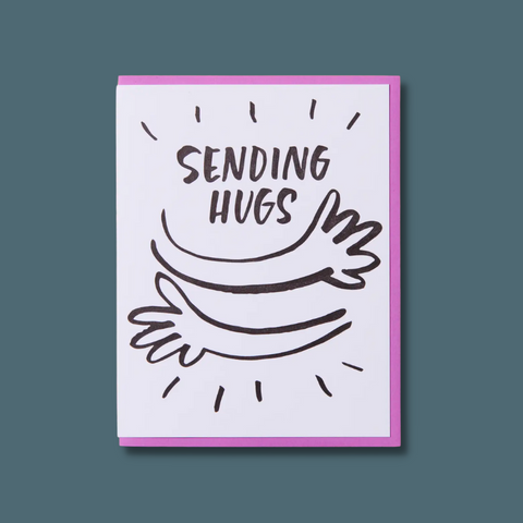 Two arms and text