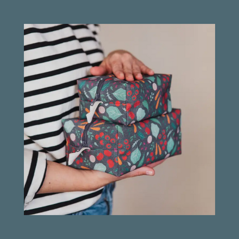 Blue Veggies Large Toiletry Bag