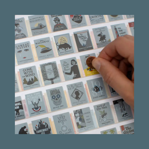 100 Essential Novels Scratch-Off Art Print