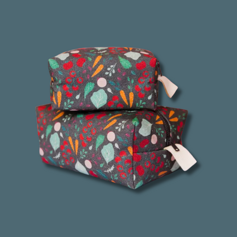 Blue Veggies Large Toiletry Bag