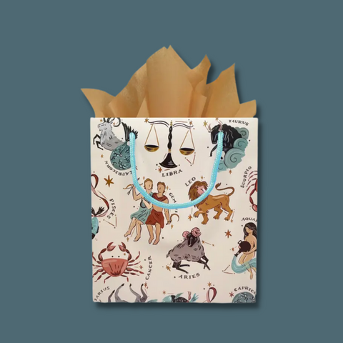 Zodiac drawings on cream