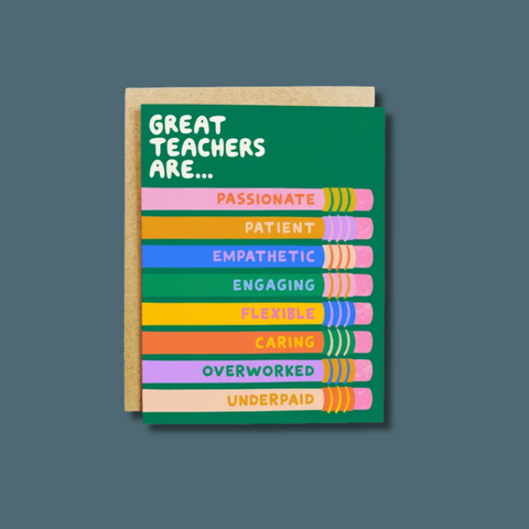 Great Teacher Qualities Card