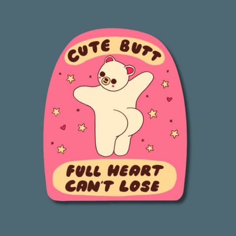 Cute Butt Full Heart Sticker