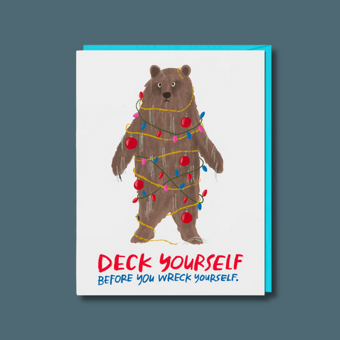 Bear wrapped in lights