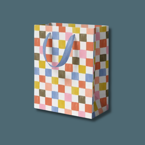 Check Medium Gift Bag