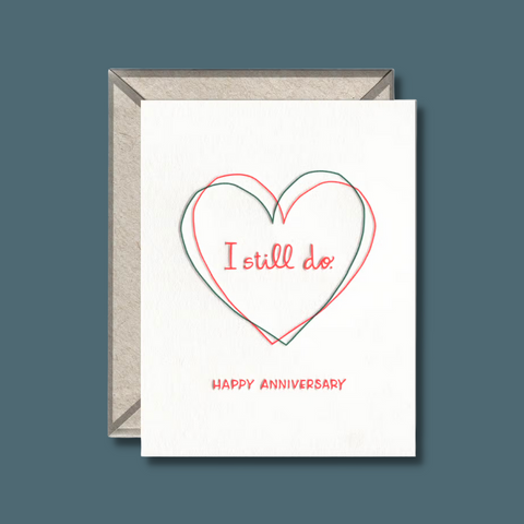 Outlines of two hearts and text