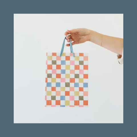 Check Medium Gift Bag
