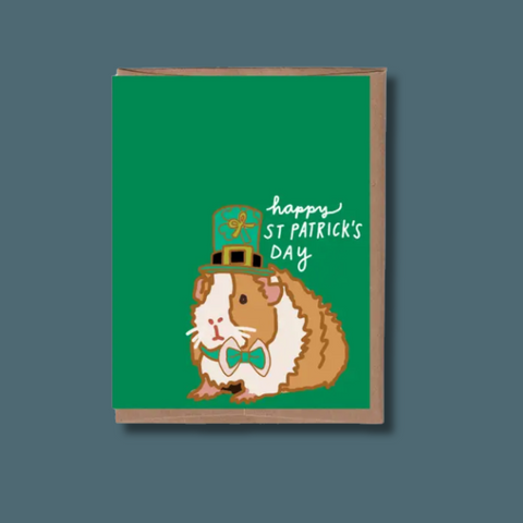 Happy St. Patrick's Day Guinea Pig Card