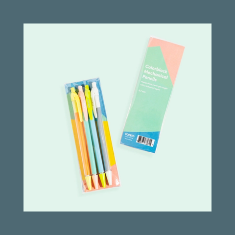 Colorblock Mechanical Pencil Set