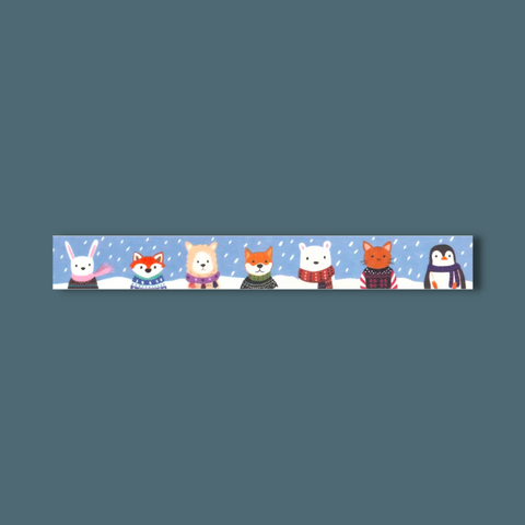 Animals in snow outfits