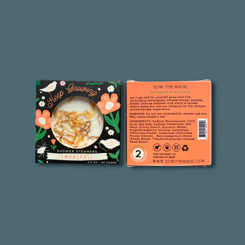 Front and back of packaging